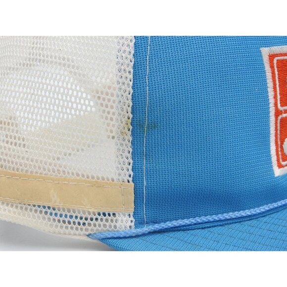 Vintage Dominos Pizza Logo Embroidered Logo Snapback Mesh Trucker Hat Cap Blue - Picture 8 of 11